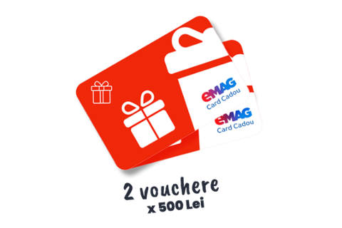 2 Vouchere de 500 RON eMAG - Șanse duble de câștig