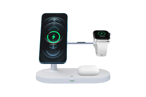 Stație de încărcare 5-în-1 Fast Wireless charge, pentru MagSafe, compatibil Smart Watch, AirPods, Samsung, Huawei
