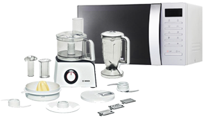 Cuptor cu microunde Samsung GE86V-SS sau Robot de bucătărie Bosch MCM4100
